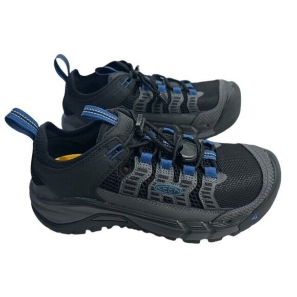 KEEN Utility Birmingham Grey Low Composite Toe Work Shoes Cobalt Blue Black New - Picture 1 of 11